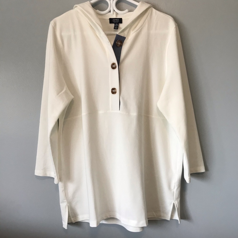 Jones New York French Terry hooded Tunic